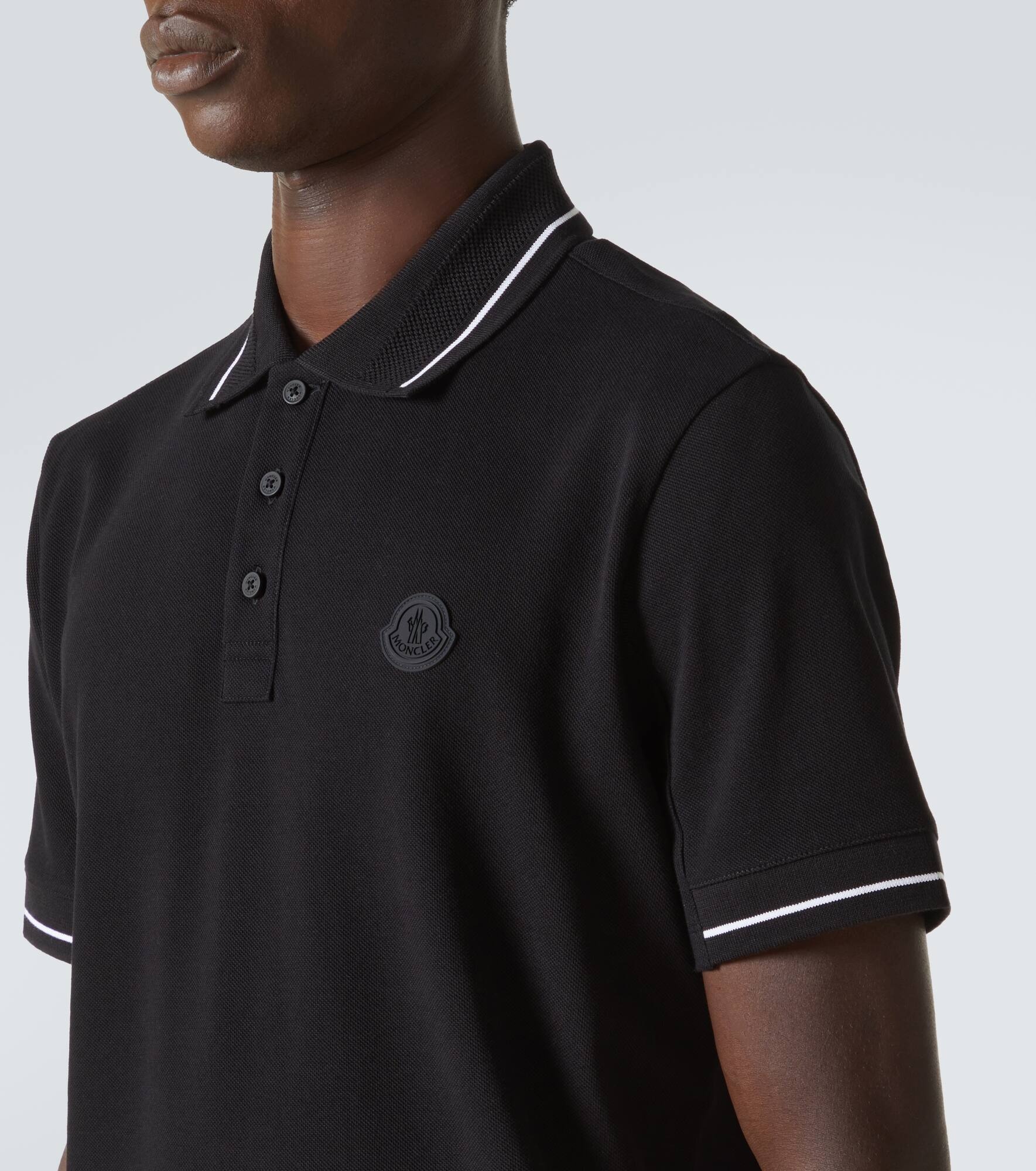 Logo cotton piqué polo shirt - 5