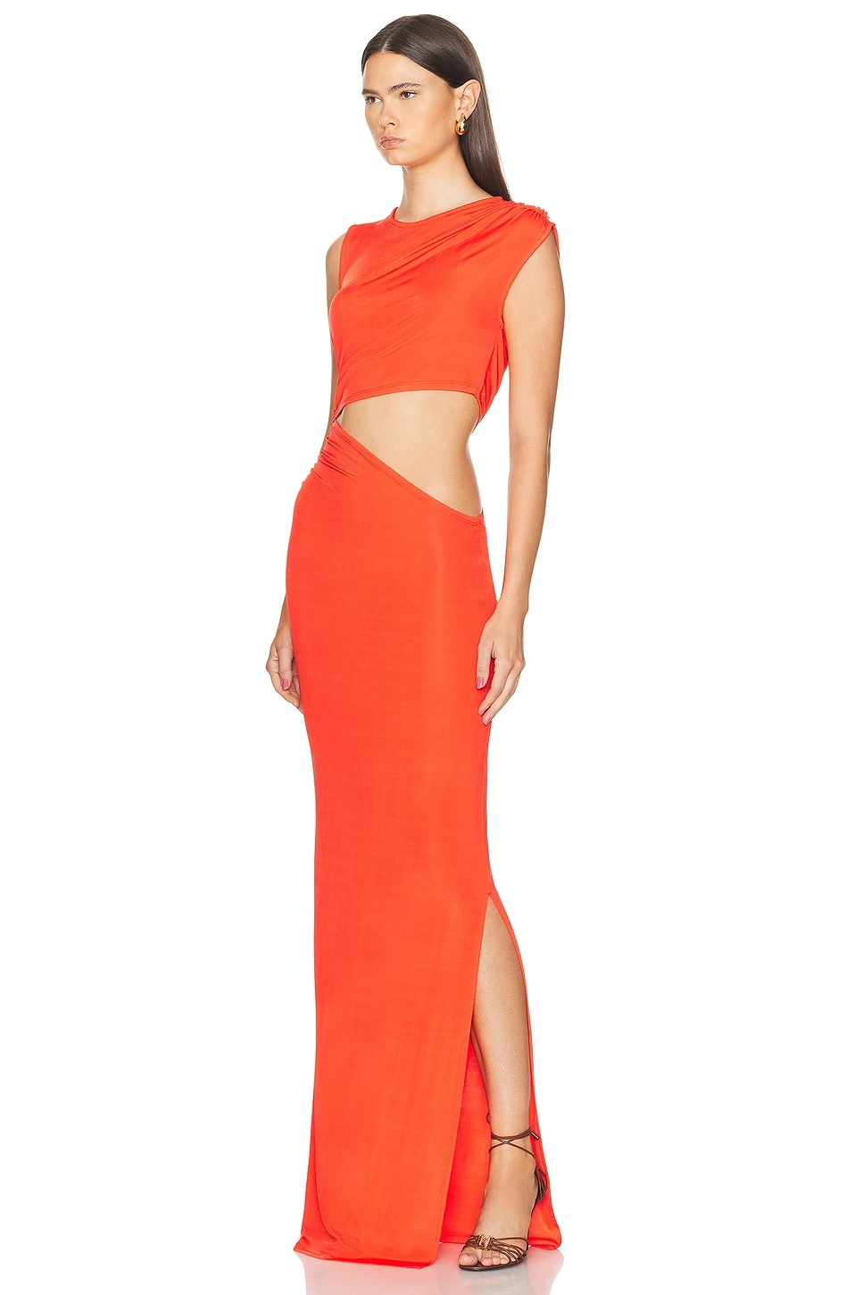 Cut Out Sleeveless Long Dress - 3