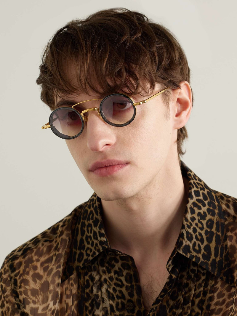 JACQUES MARIE MAGE Ringo 2 Round-Frame Gold-Tone Sunglasses outlook