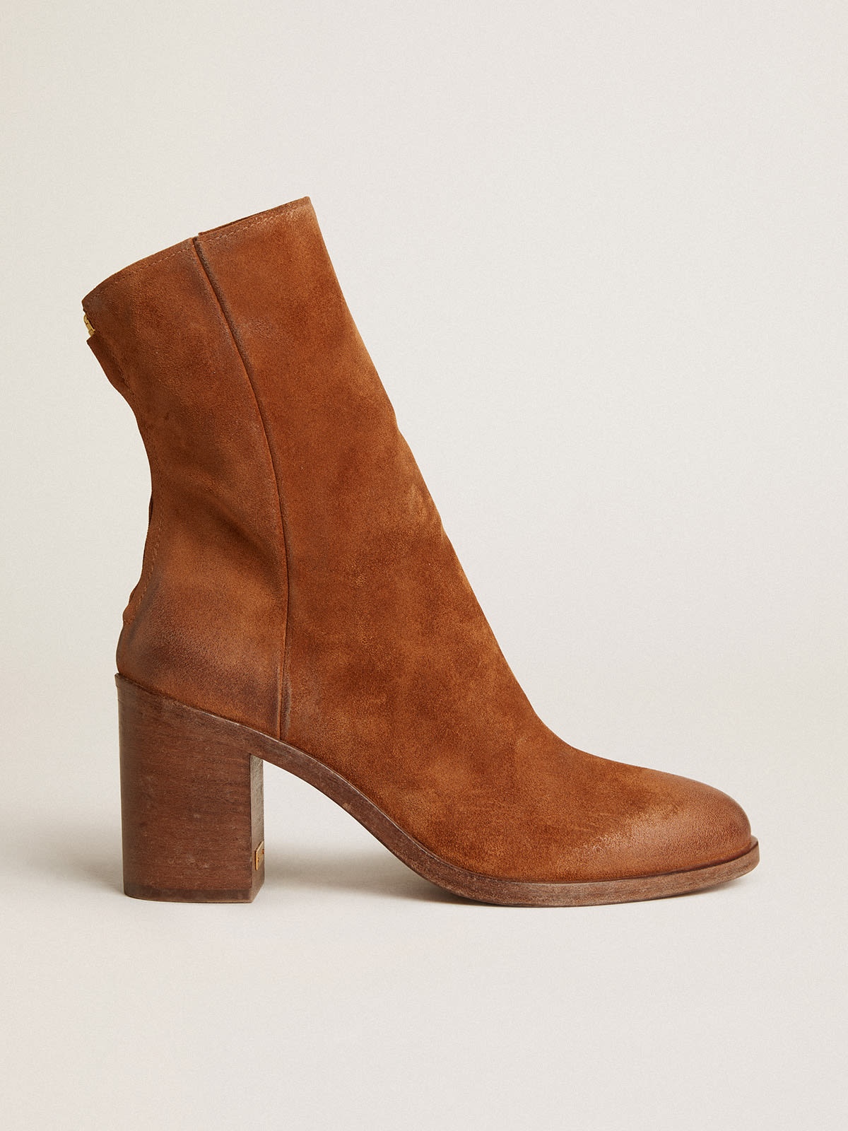 Vivienne ankle boots in cognac suede - 1