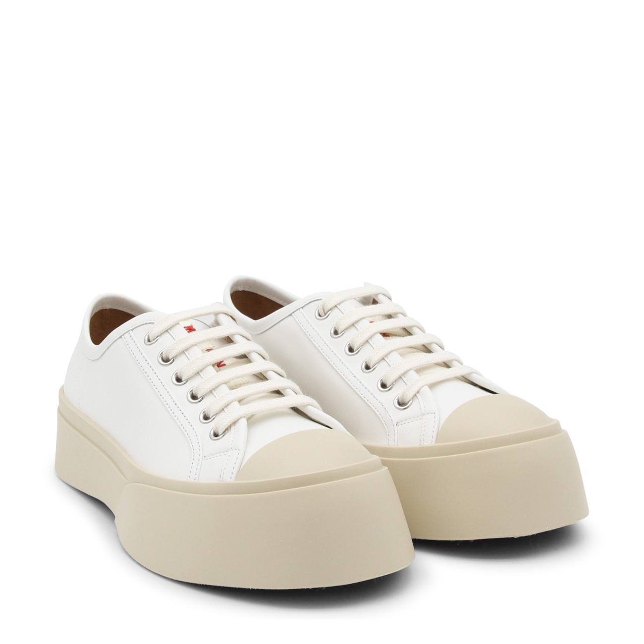 white leather pablo sneakers - 2