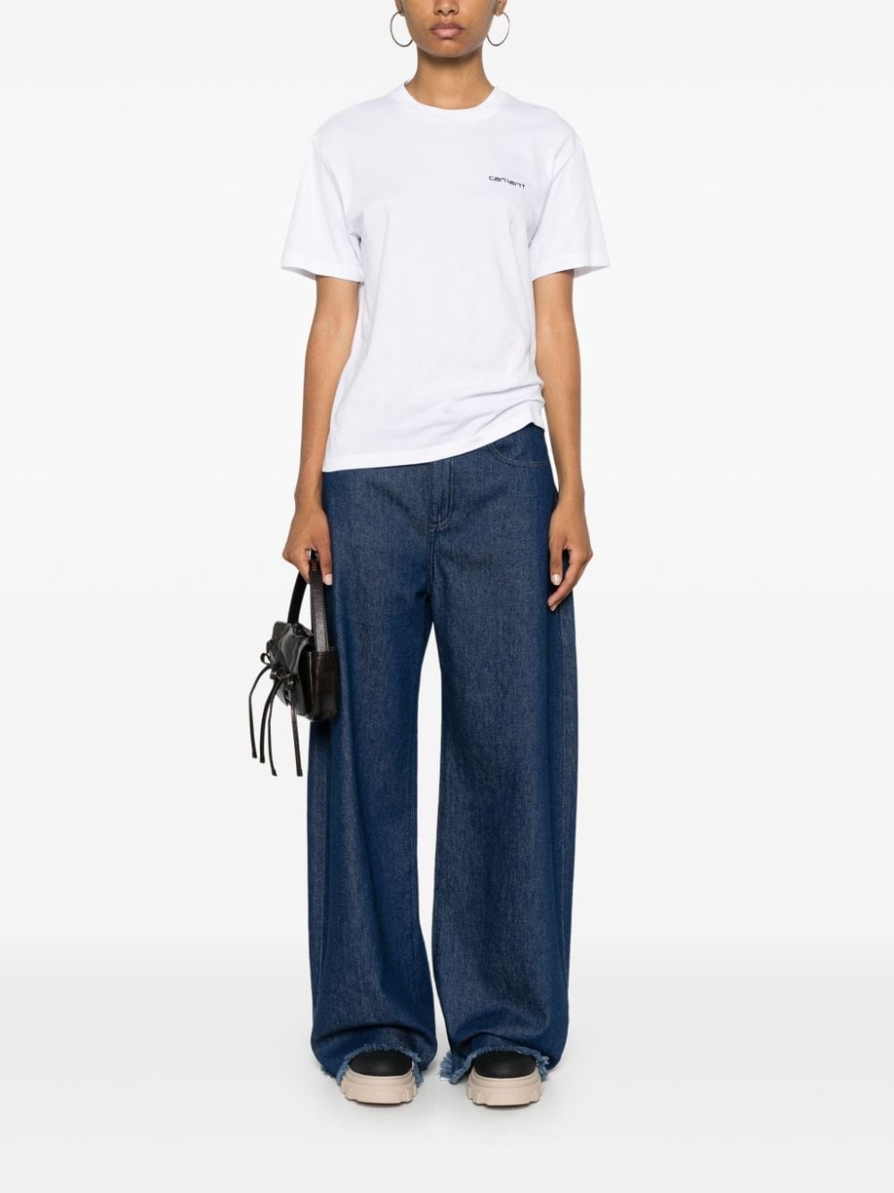 Script embroidery T-shirt - 2