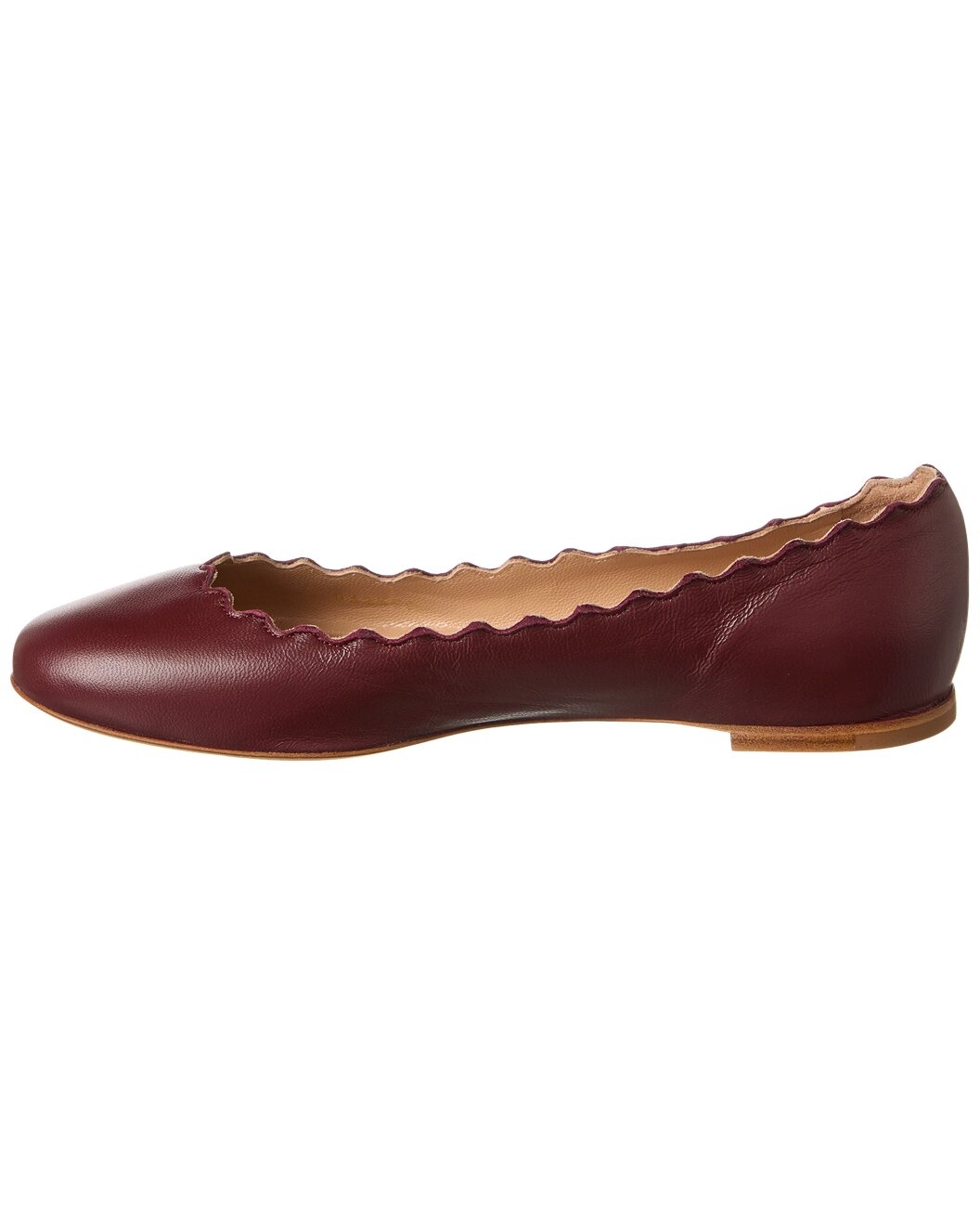 Chloé Lauren Scalloped Leather Ballerina Flat - 2