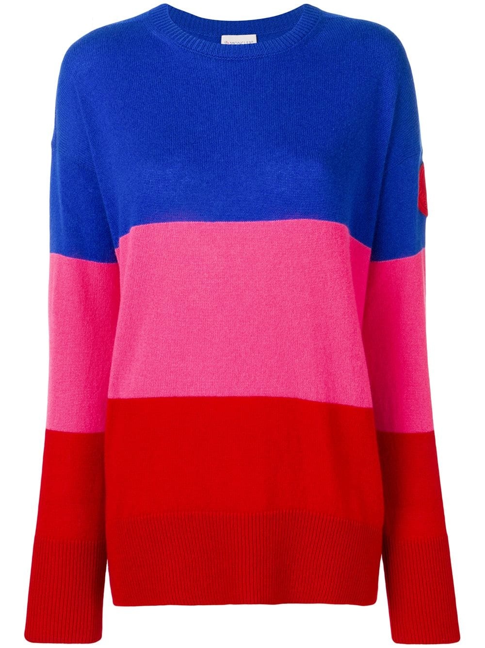 colour-block cashmere jumper - 1