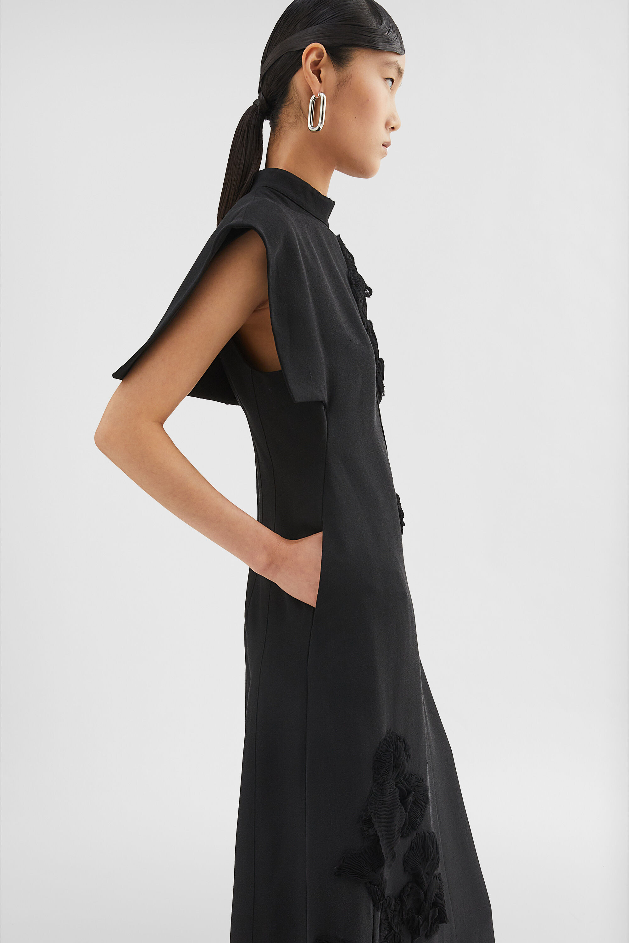 Silk Blend Embroidered Dress - 5
