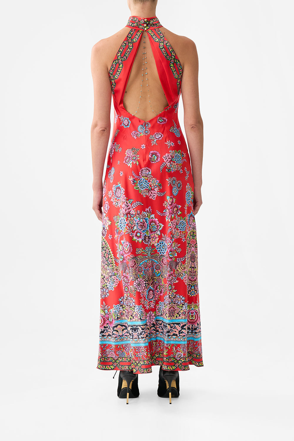 HIGH NECK BIAS DRESS - 3
