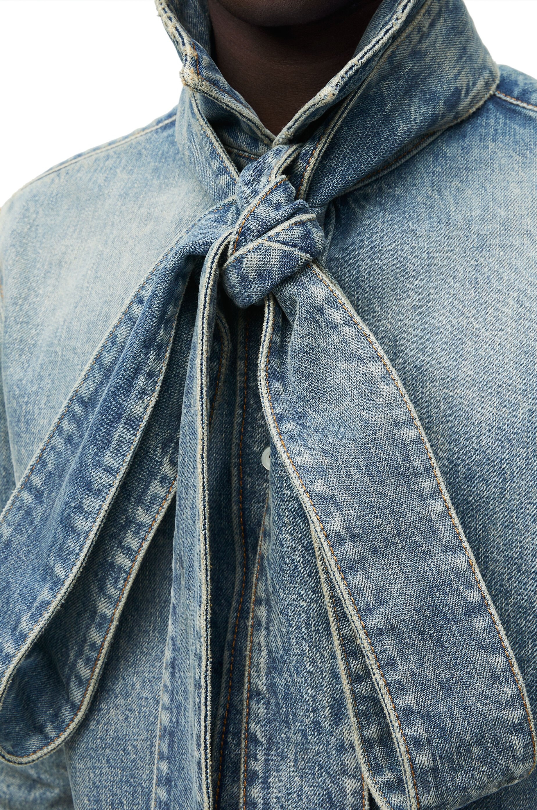 Bow shirt in denim - 4
