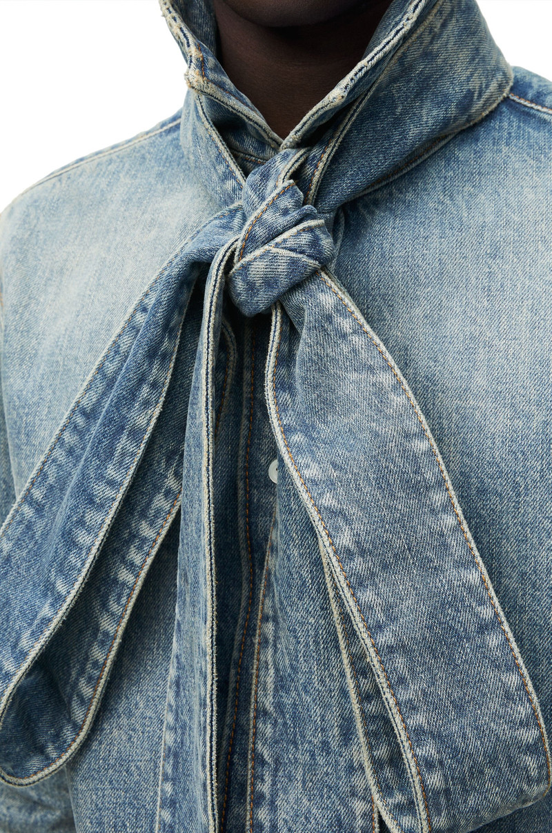 Bow shirt in denim 4
