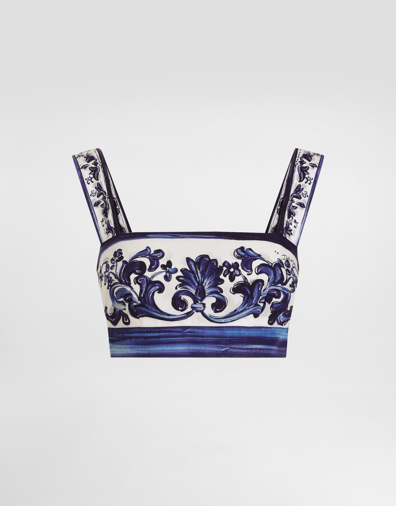 Majolica 인쇄 Poplin 탑 1