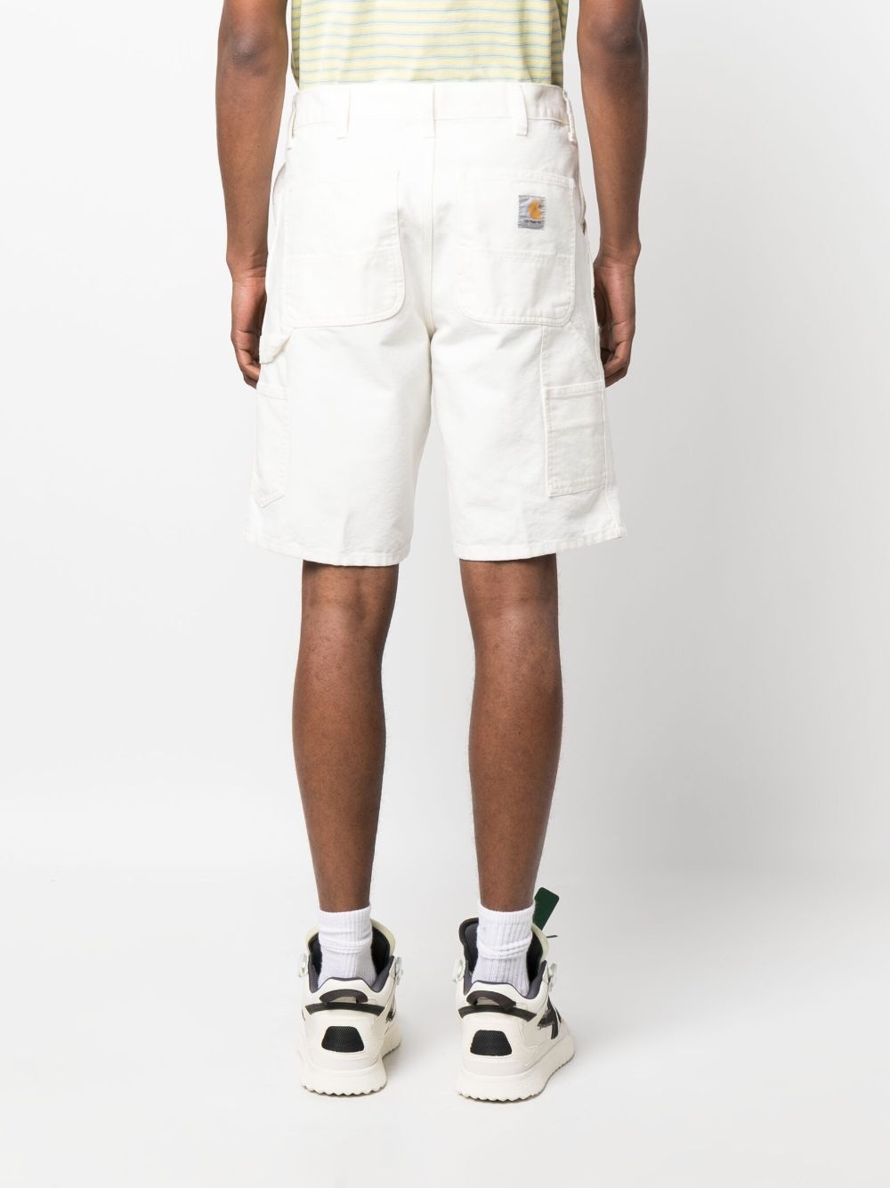 logo-patch cotton bermuda shorts - 4