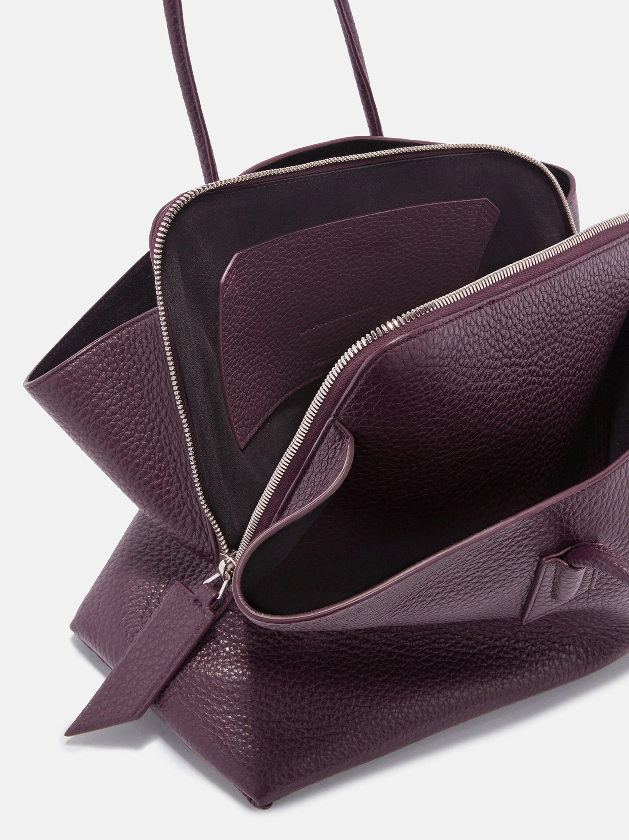 ''LA PASSEGGIATA MEDIUM'' BURGUNDY TOP HANDLE - 4