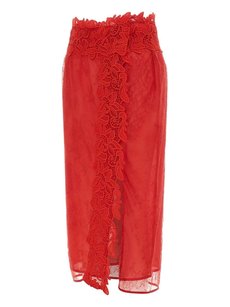 Blumarine lace floral embroidered skirt outlook