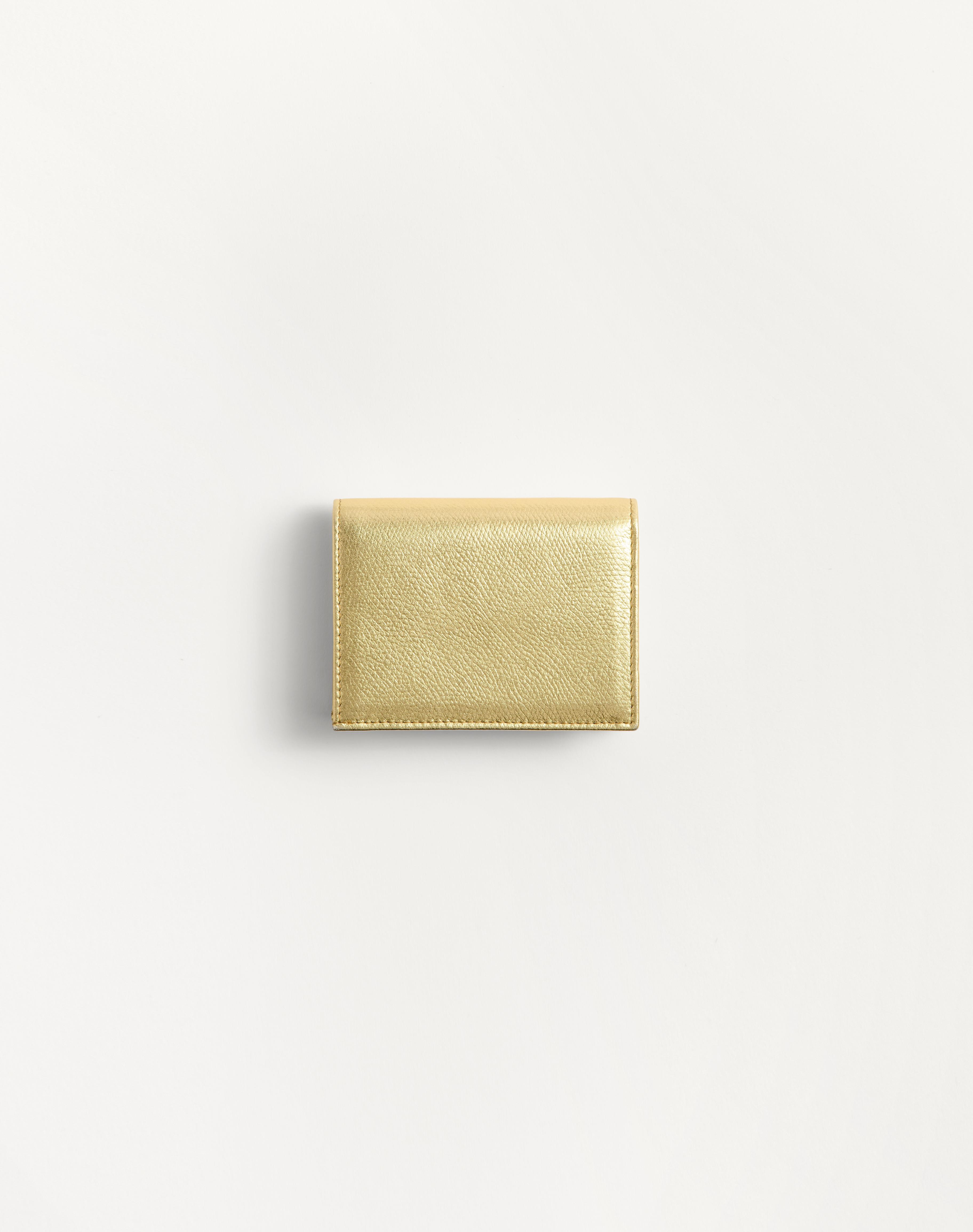 VLOGO SIGNATURE LAMINATED GRAINY CALFSKIN WALLET - 3