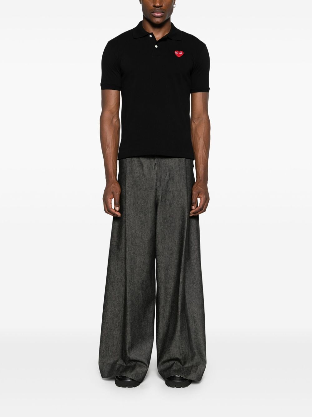 heart-patch piqué polo shirt - 2