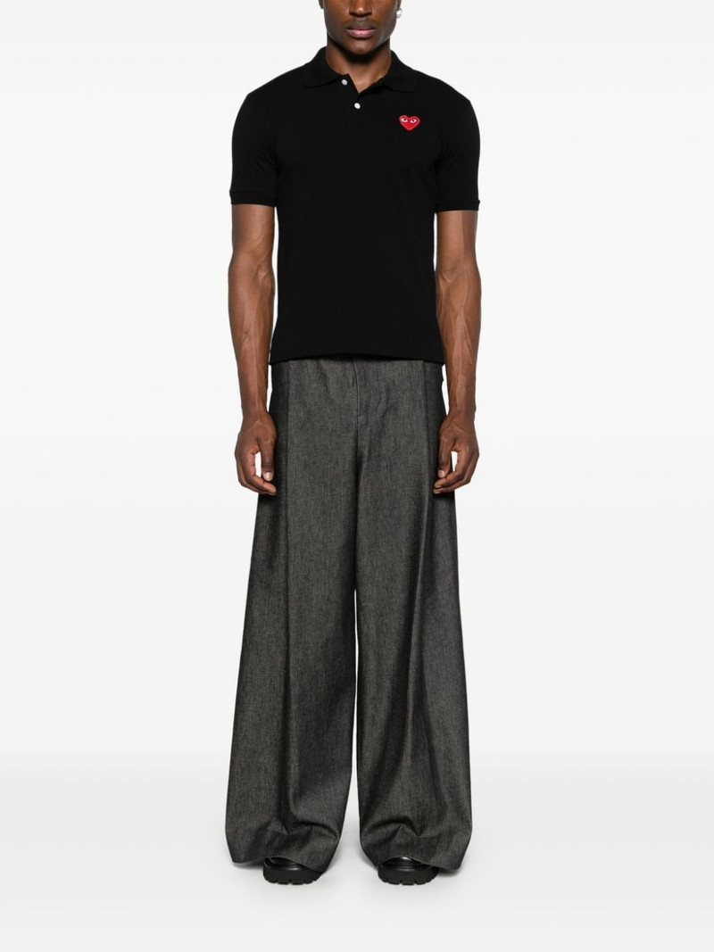Comme des Garçons PLAY heart-patch piqué polo shirt outlook
