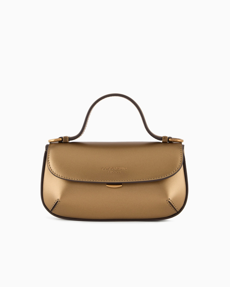 MINI LA PRIMA LAMÉ LEATHER HANDBAG 1