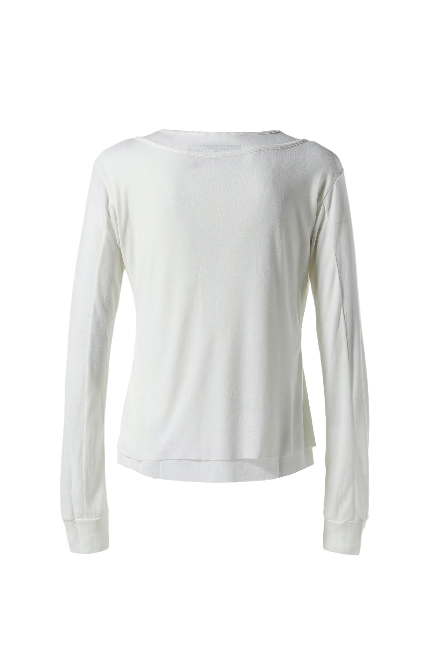 NO/FAITH STUDIOS DOUBLE LAYERED LONG SLEEVE (BUTTON) / WHT