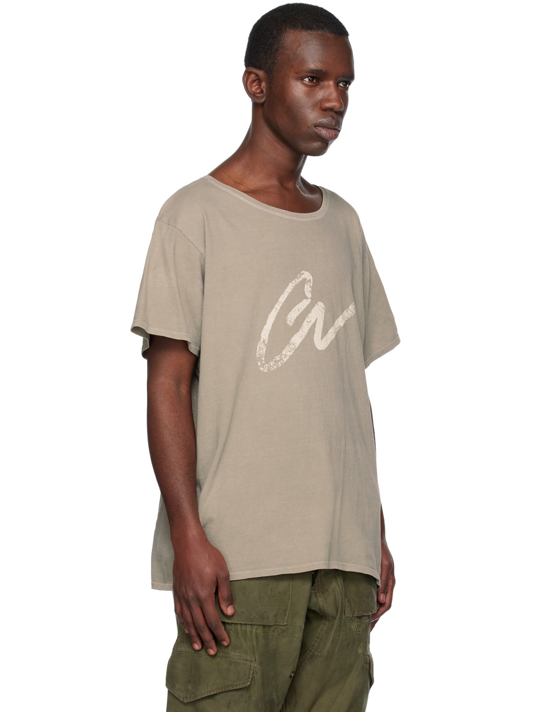 Taupe 'GL' T-Shirt - 2