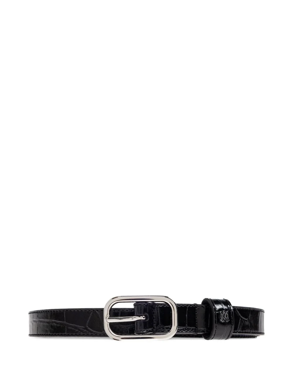 crocodile-embossed belt - 1