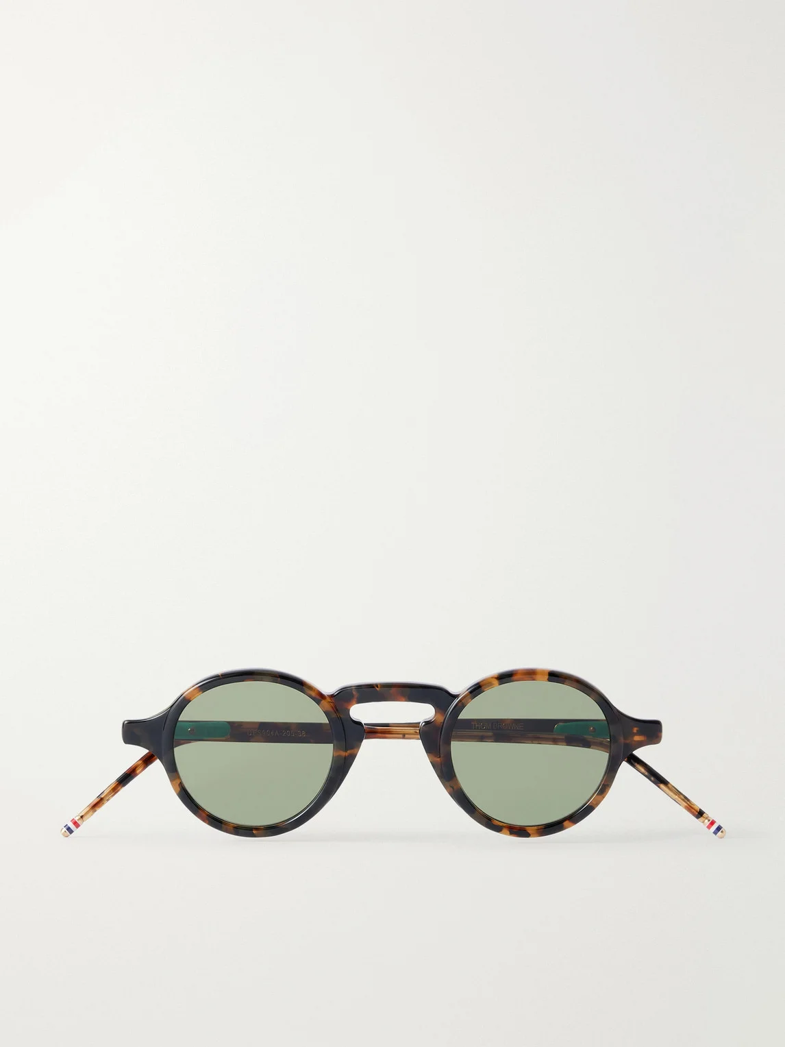 Round-Frame Tortoiseshell Acetate Sunglasses - 1