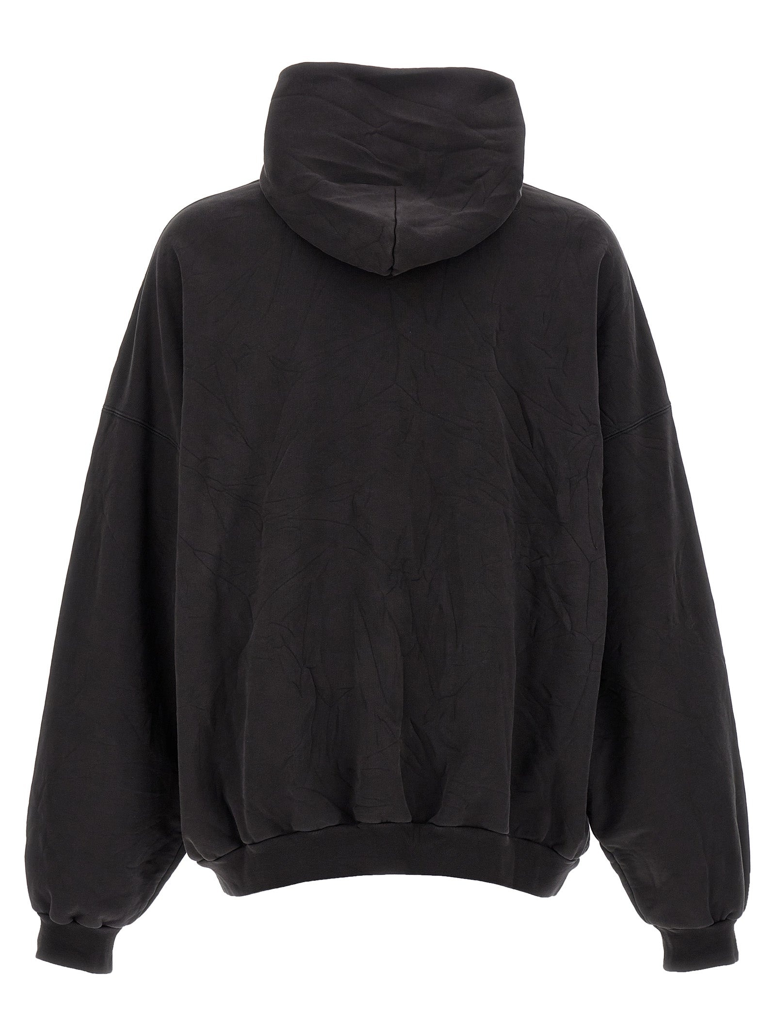 Logo Print Hoodie Sweatshirt Black - 2