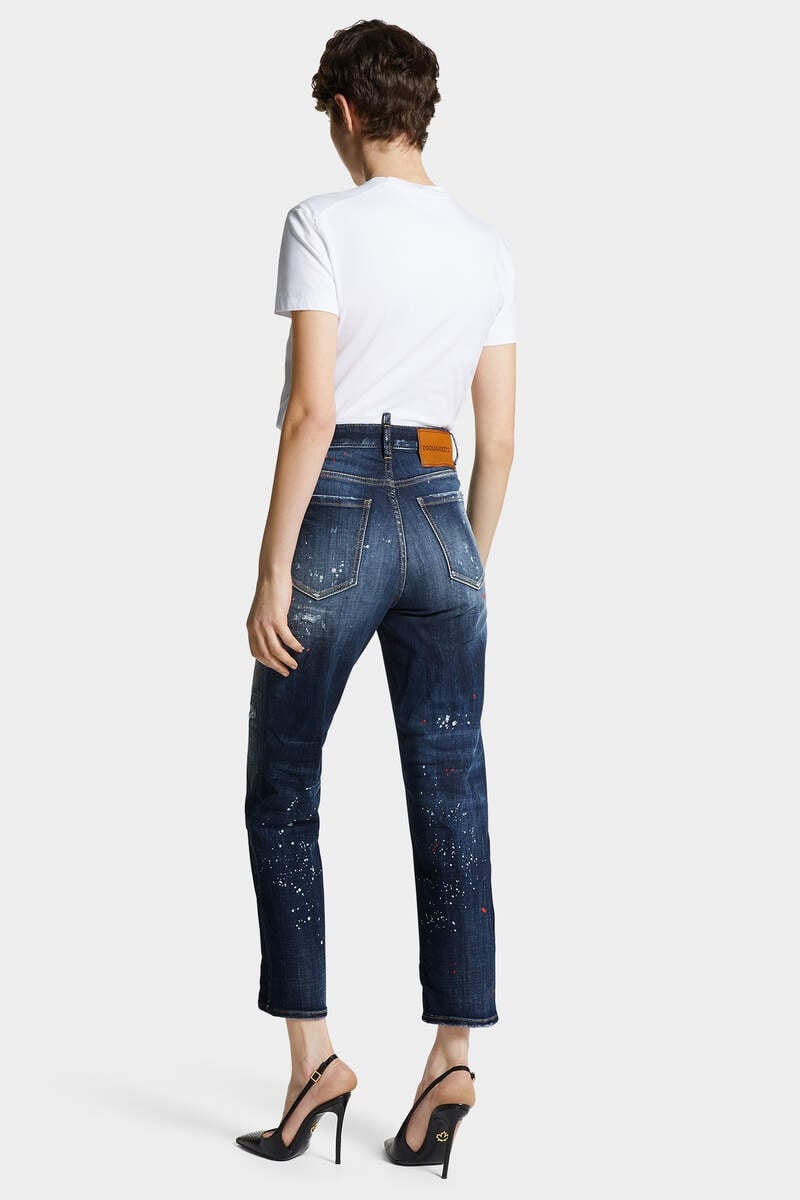 MEDIUM EASY RED SPOTS WASH BOSTON JEANS - 4