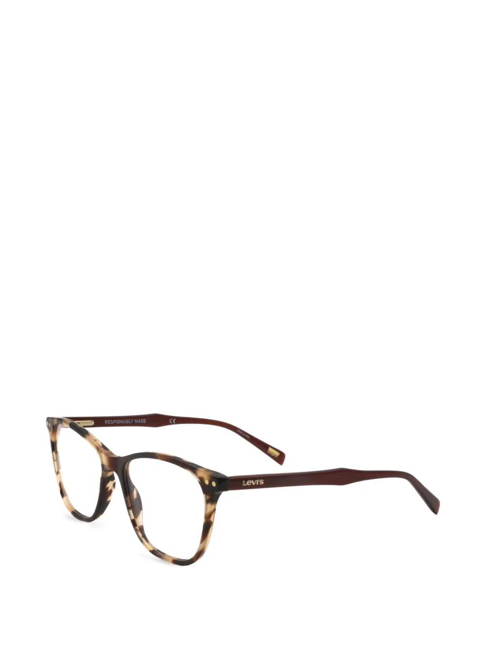 tortoiseshell-effect square-frame glasses - 1
