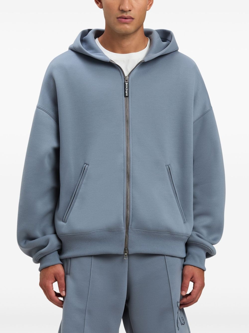 curved-logo hoodie - 3