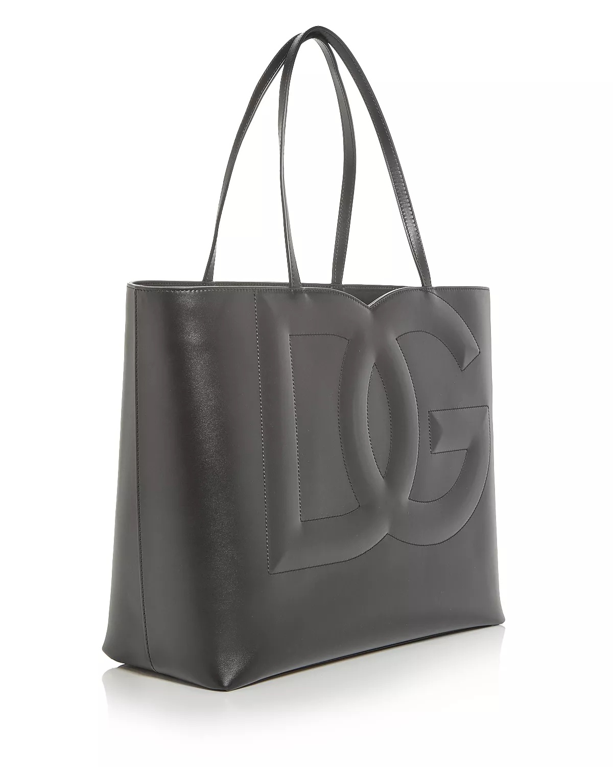 Logo Large Leather Tote - 4
