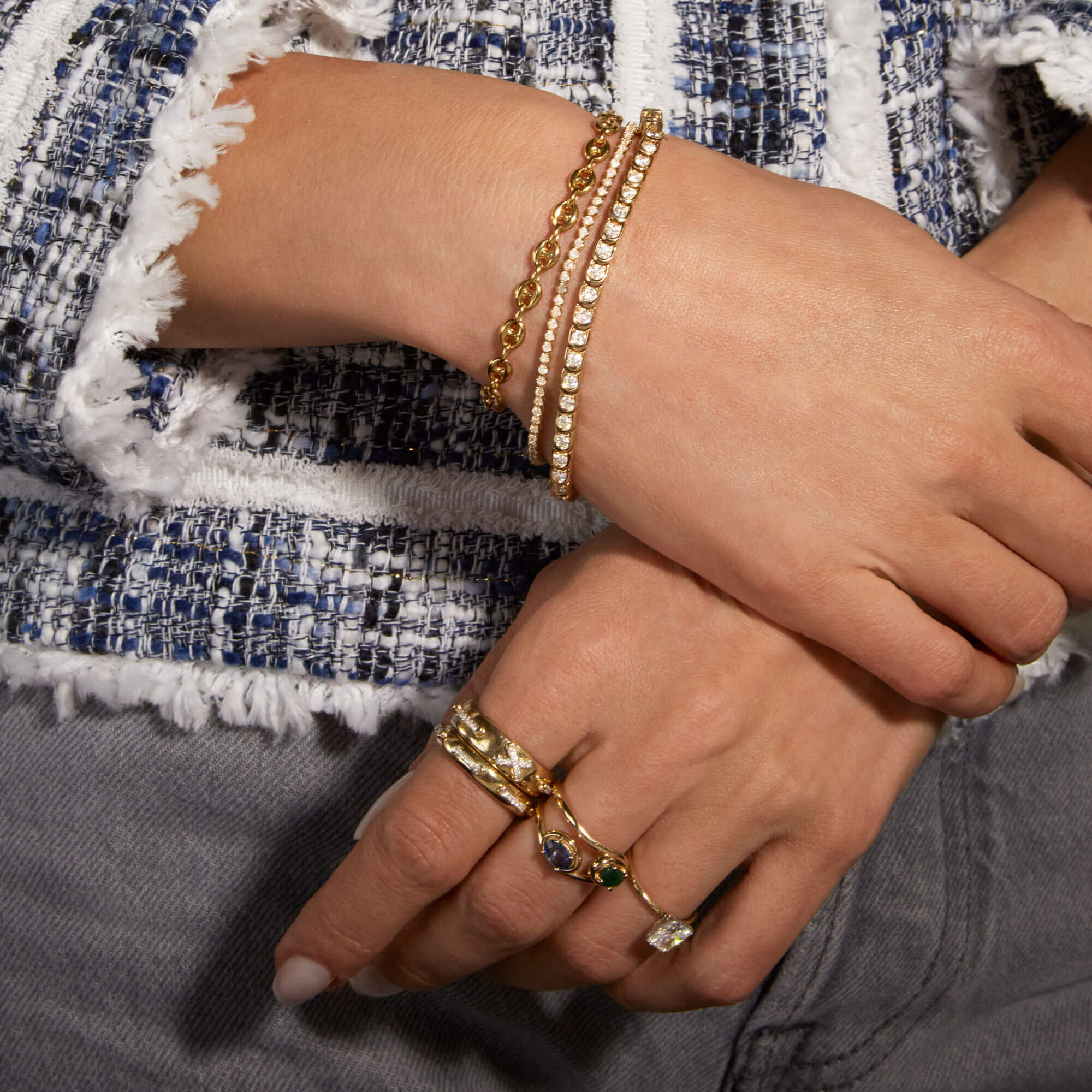 LAB-Created Diamond La Scala Tennis Bracelet - 5