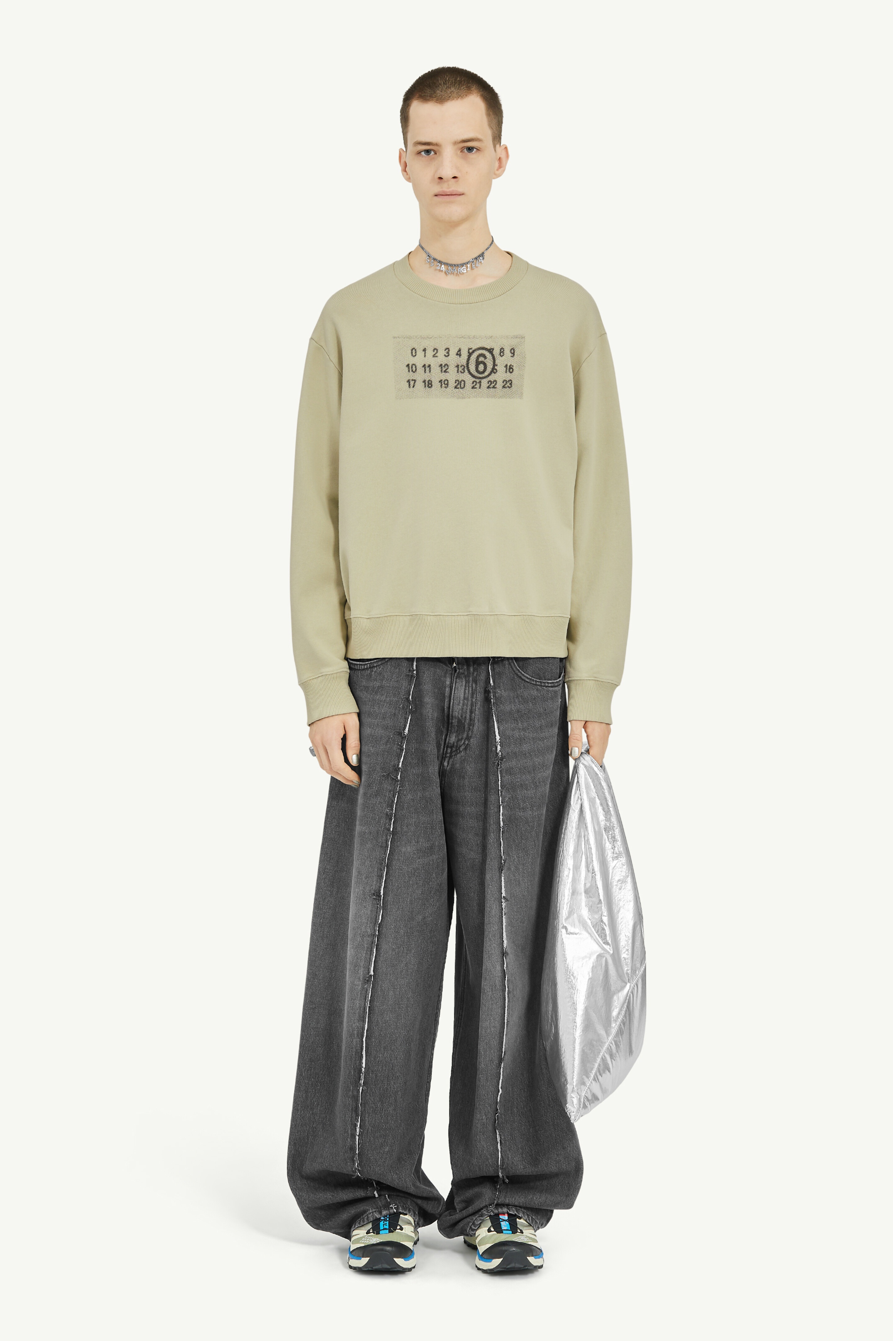 MM6 Maison Margiela Green Print Sweatshirt