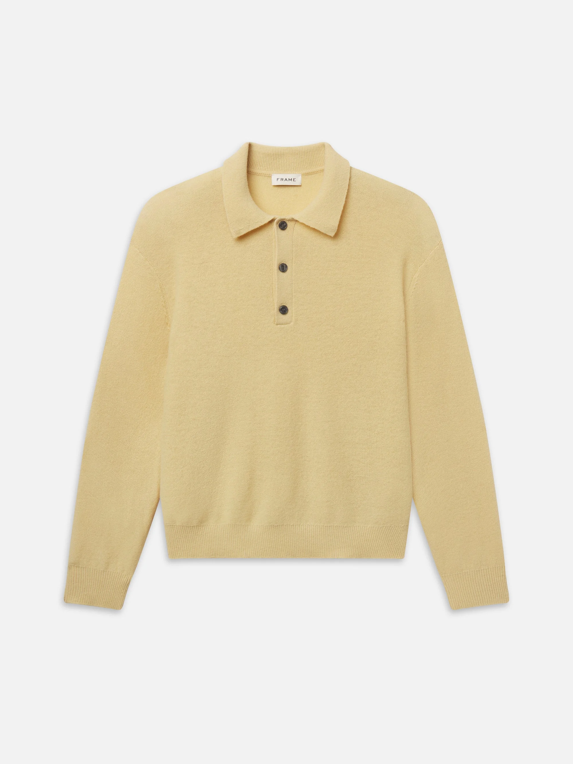 Boiled Wool Polo Sweater - 1