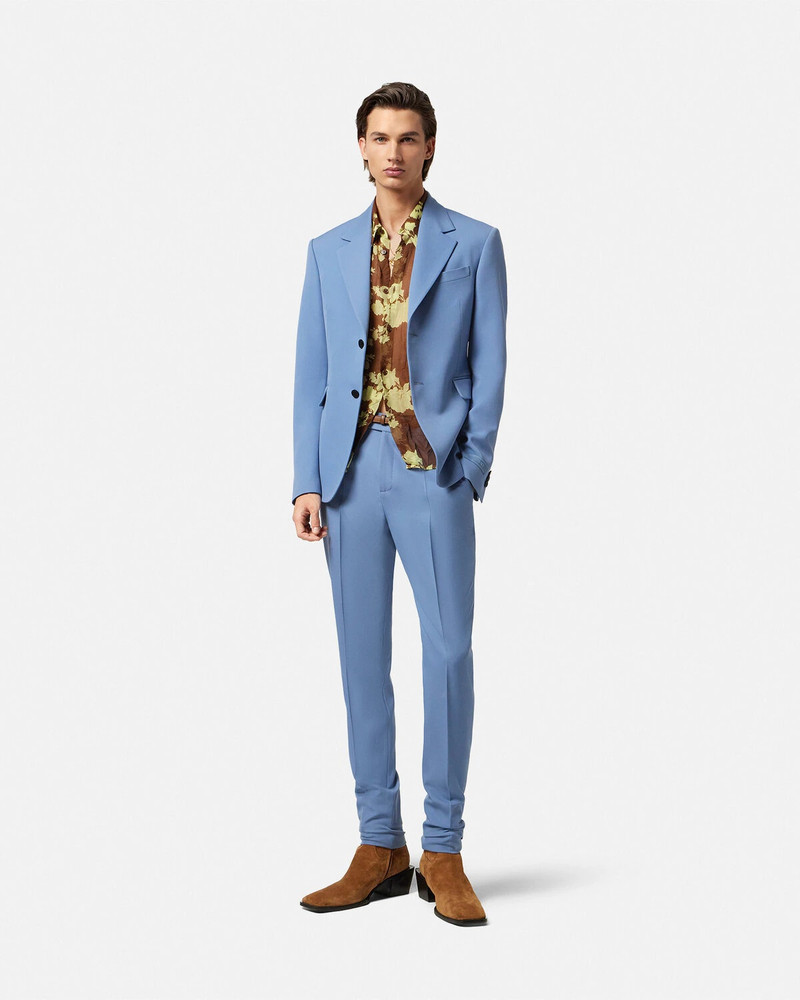 VERSACE Single-Breasted Wool Blazer outlook