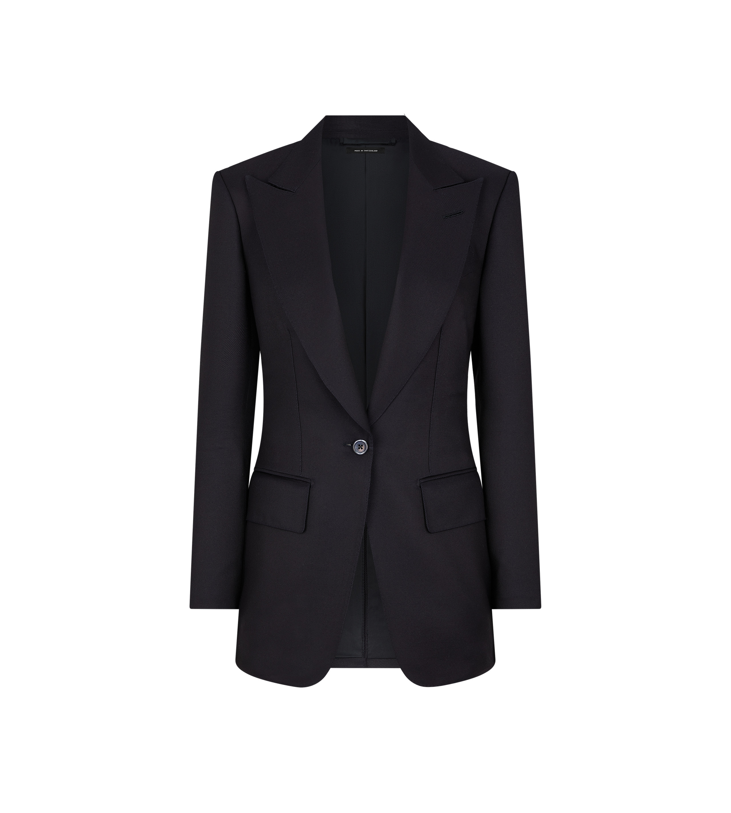 WOOL SILK TWILL "BIANCA" SINGLE BREASTED JACKET - 1