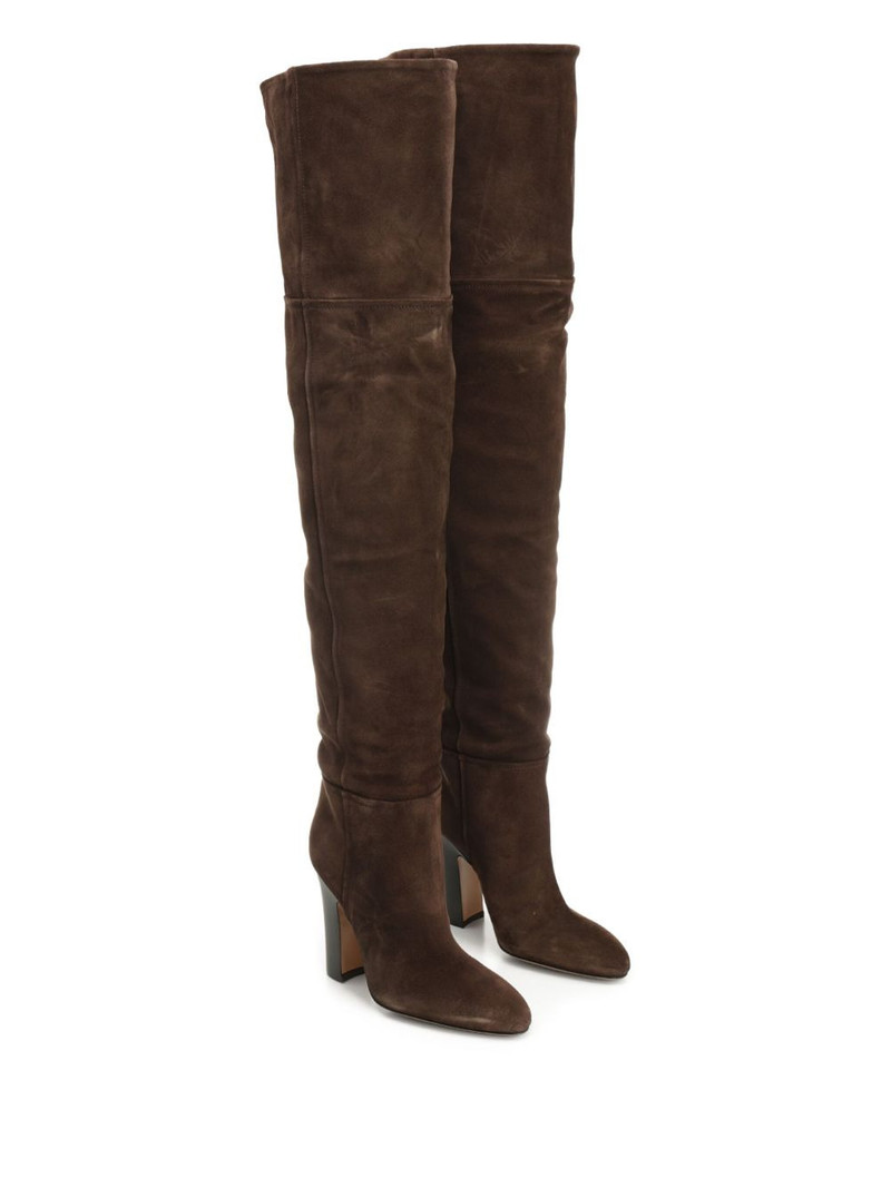 PARIS TEXAS 100mm Lavinia suede thigh-high boots outlook