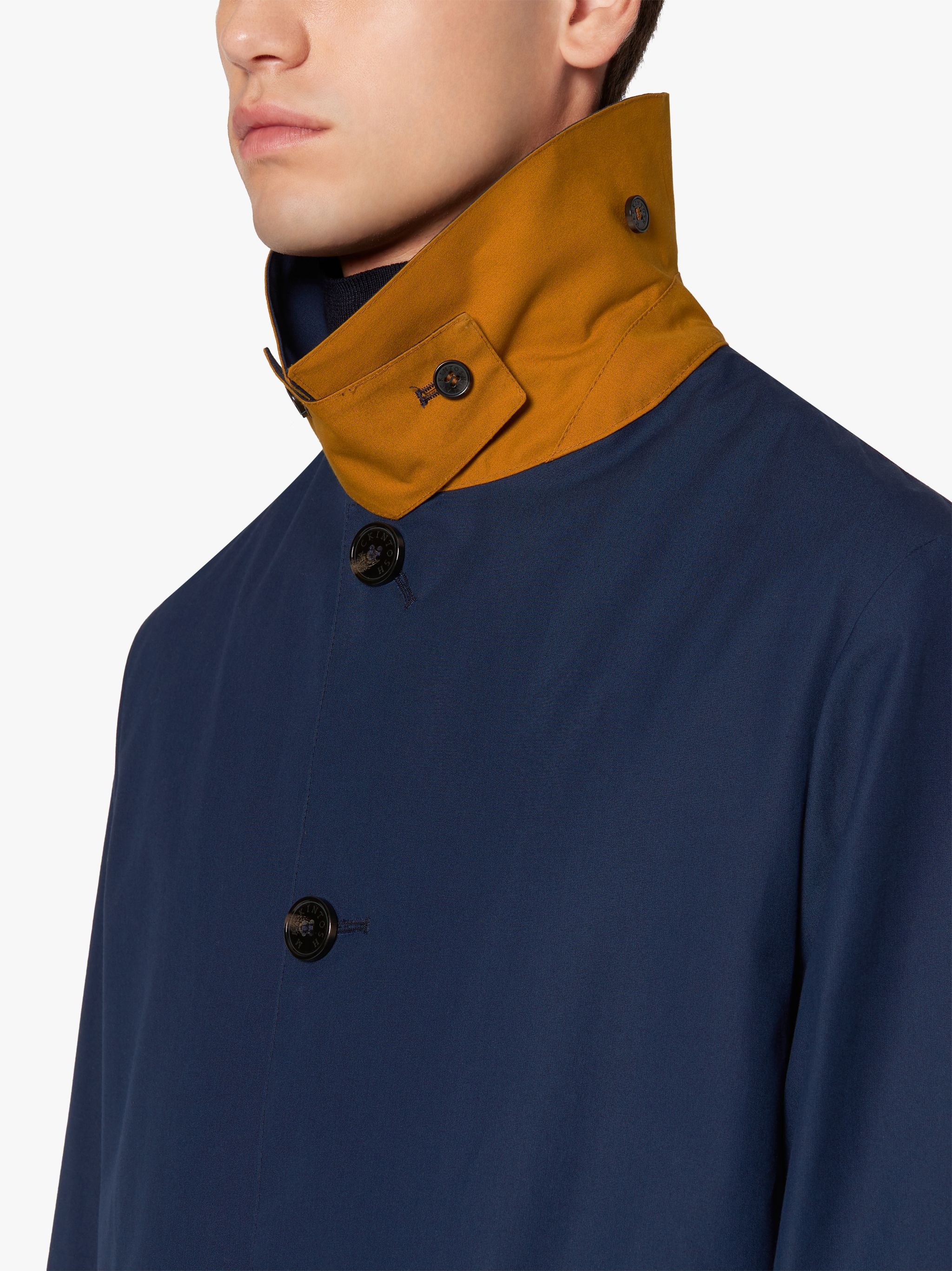 TORRENT NAVY COTTON SHORT RAINCOAT | GMM-202 - 5