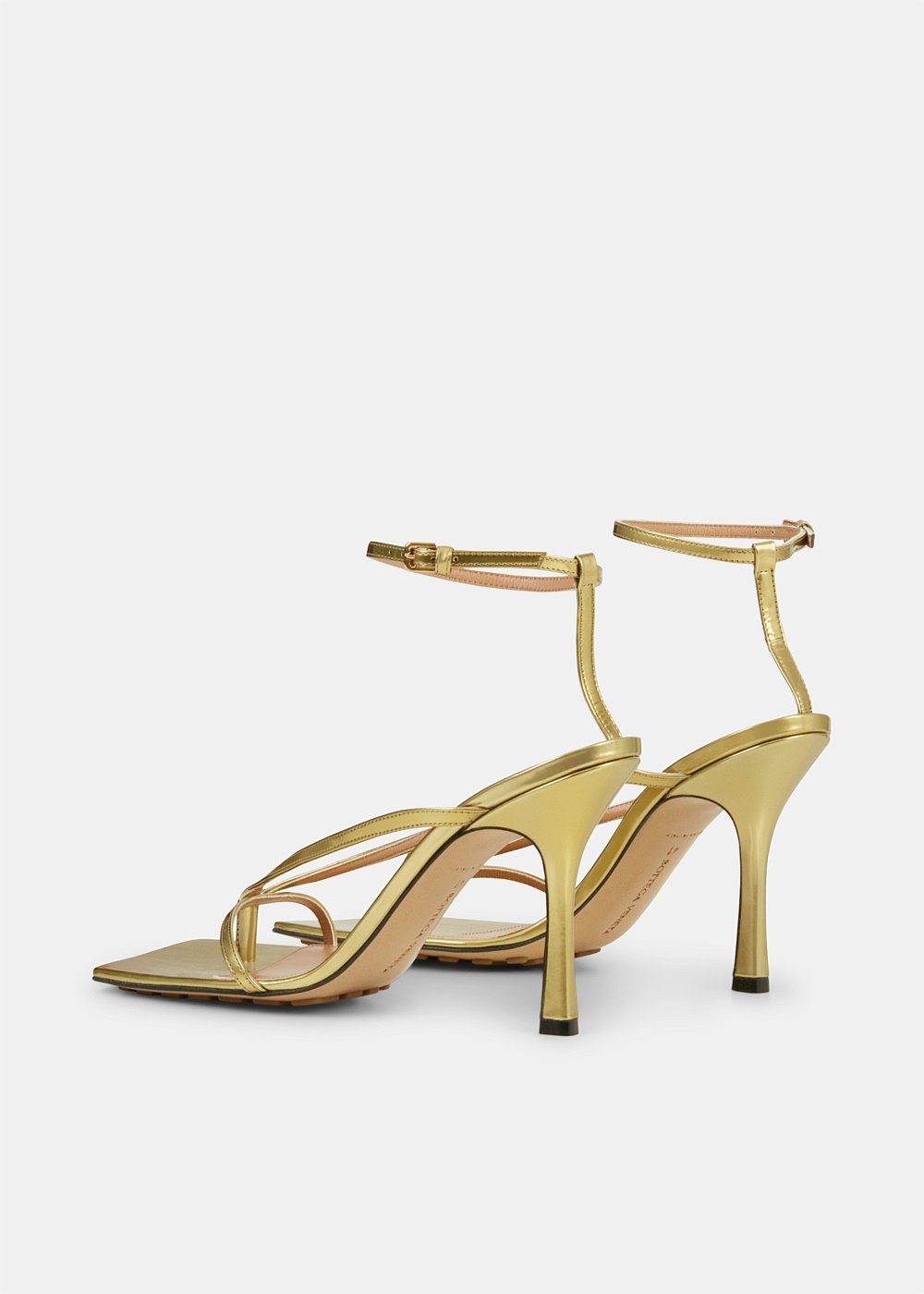 Gold Stretch Strap Sandal - 4