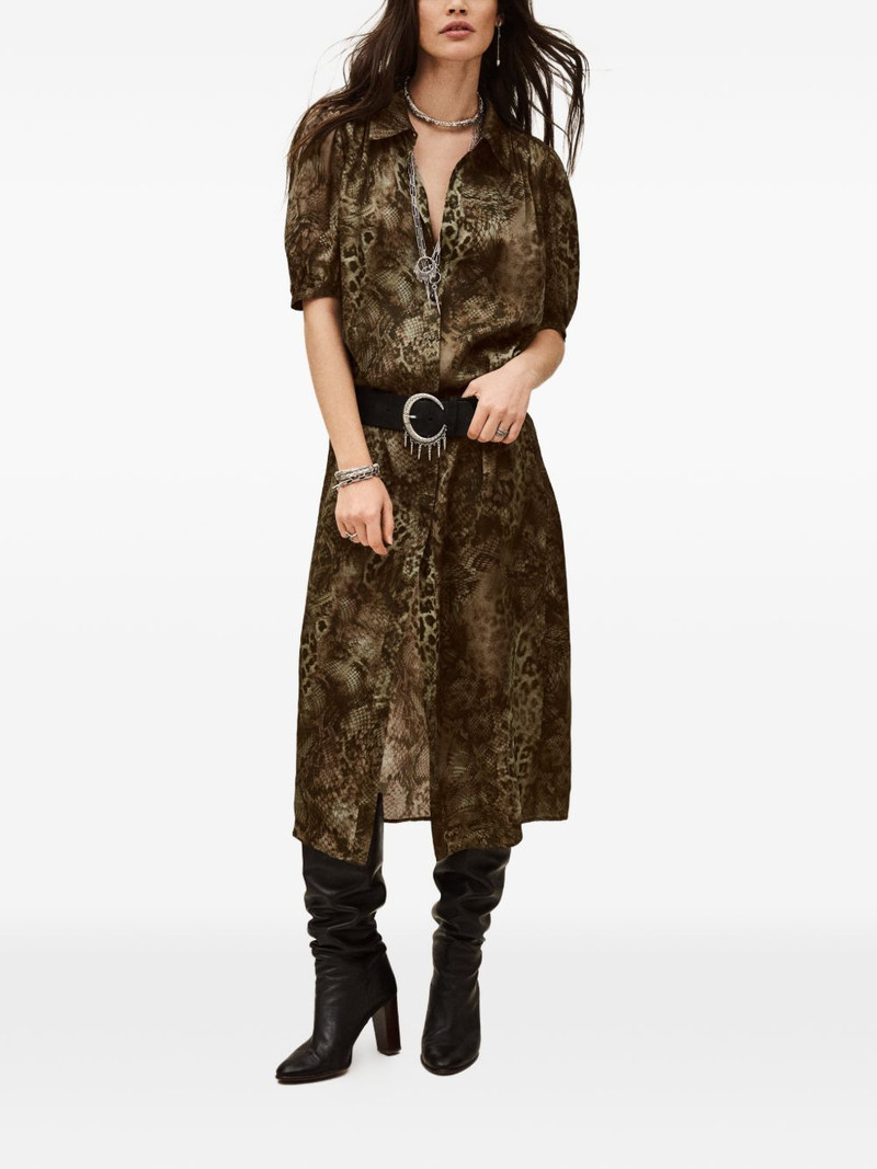 ba&sh Corma puff-sleeve midi dress outlook