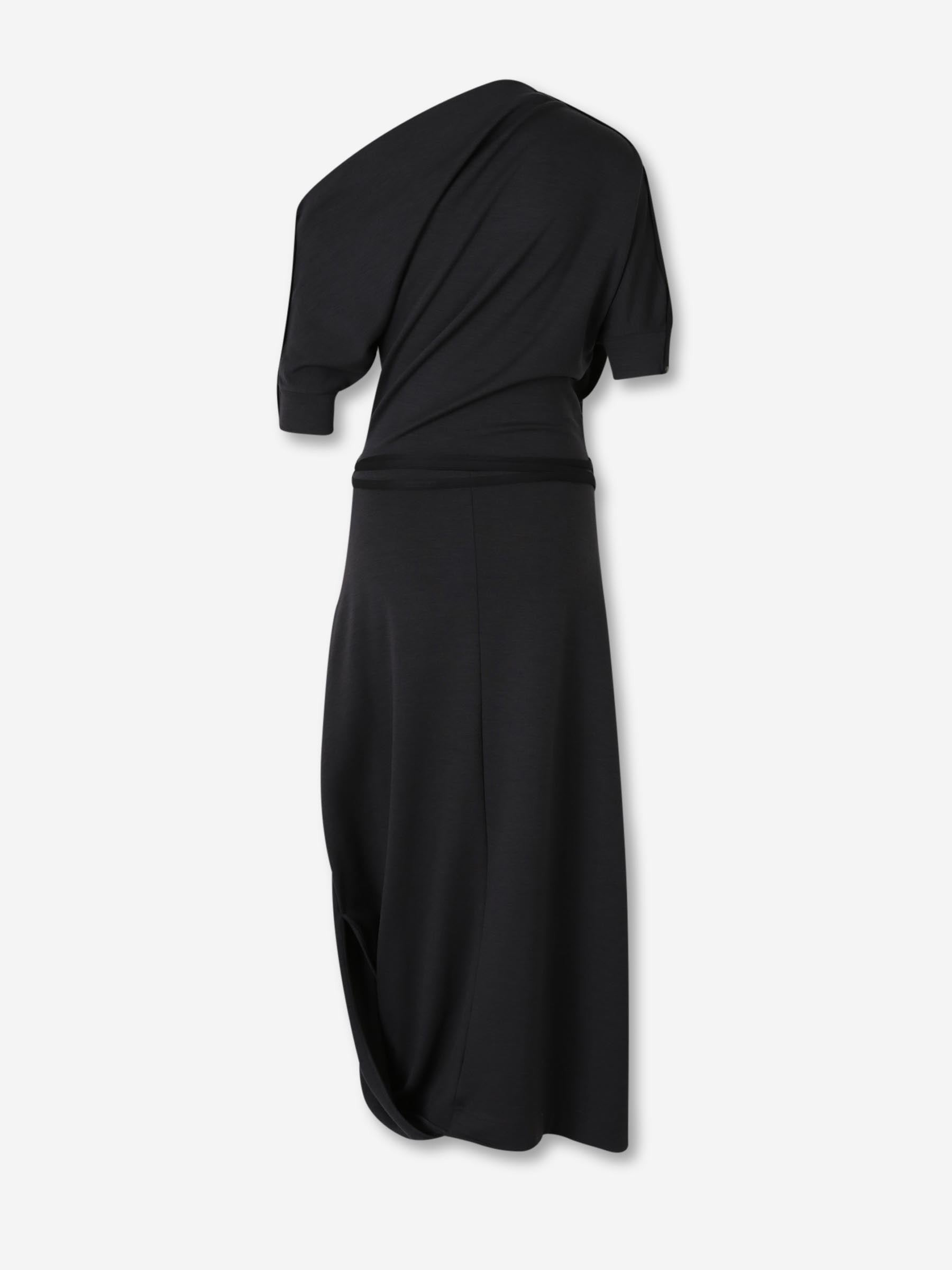 ASYMMETRICAL MIDI DRESS - 2