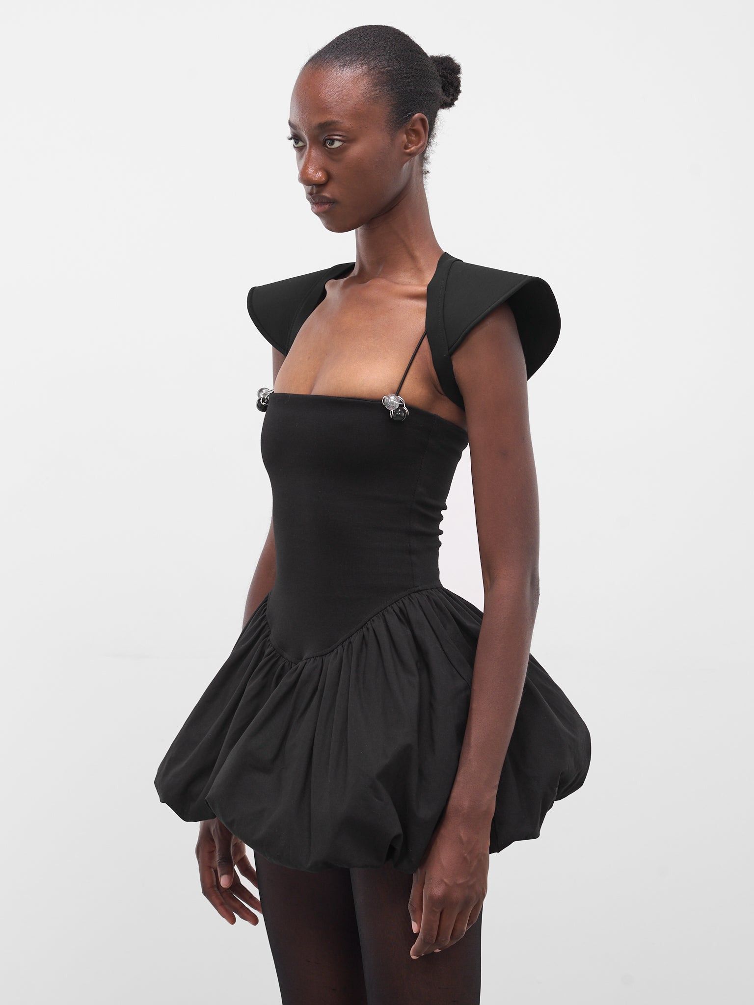 Black Lycra Jersey Bolero - 2
