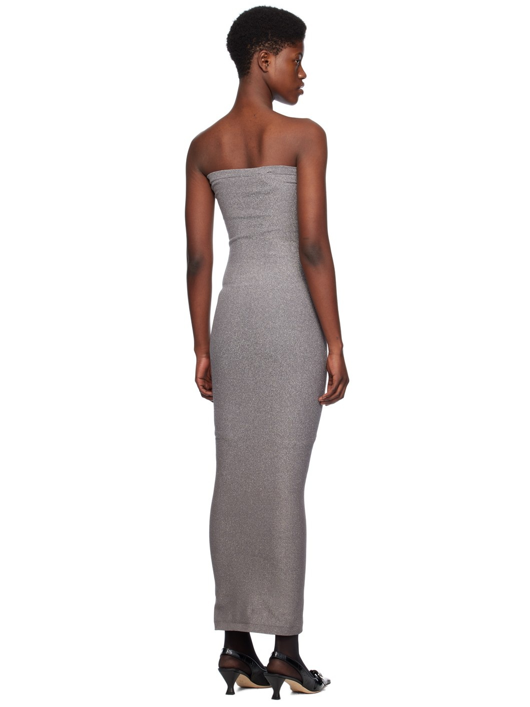Silver Fading Shine Maxi Dress - 3