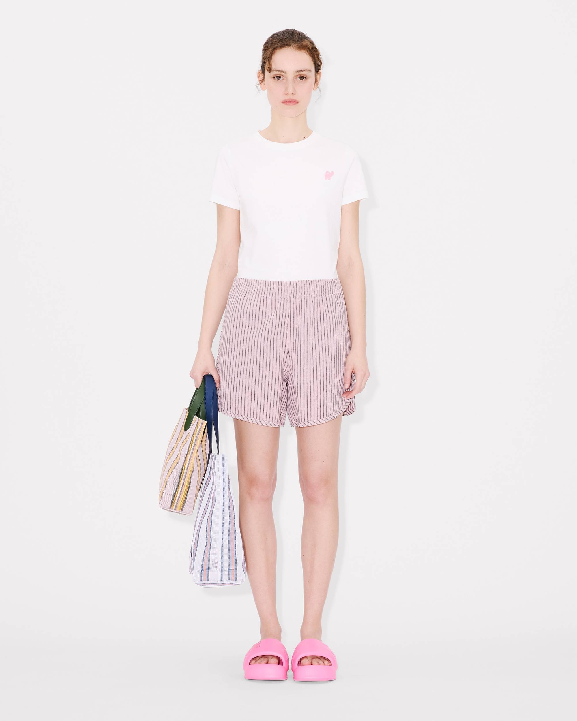 'KENZO Elephant Logo' embroidered T-shirt in cotton - 5