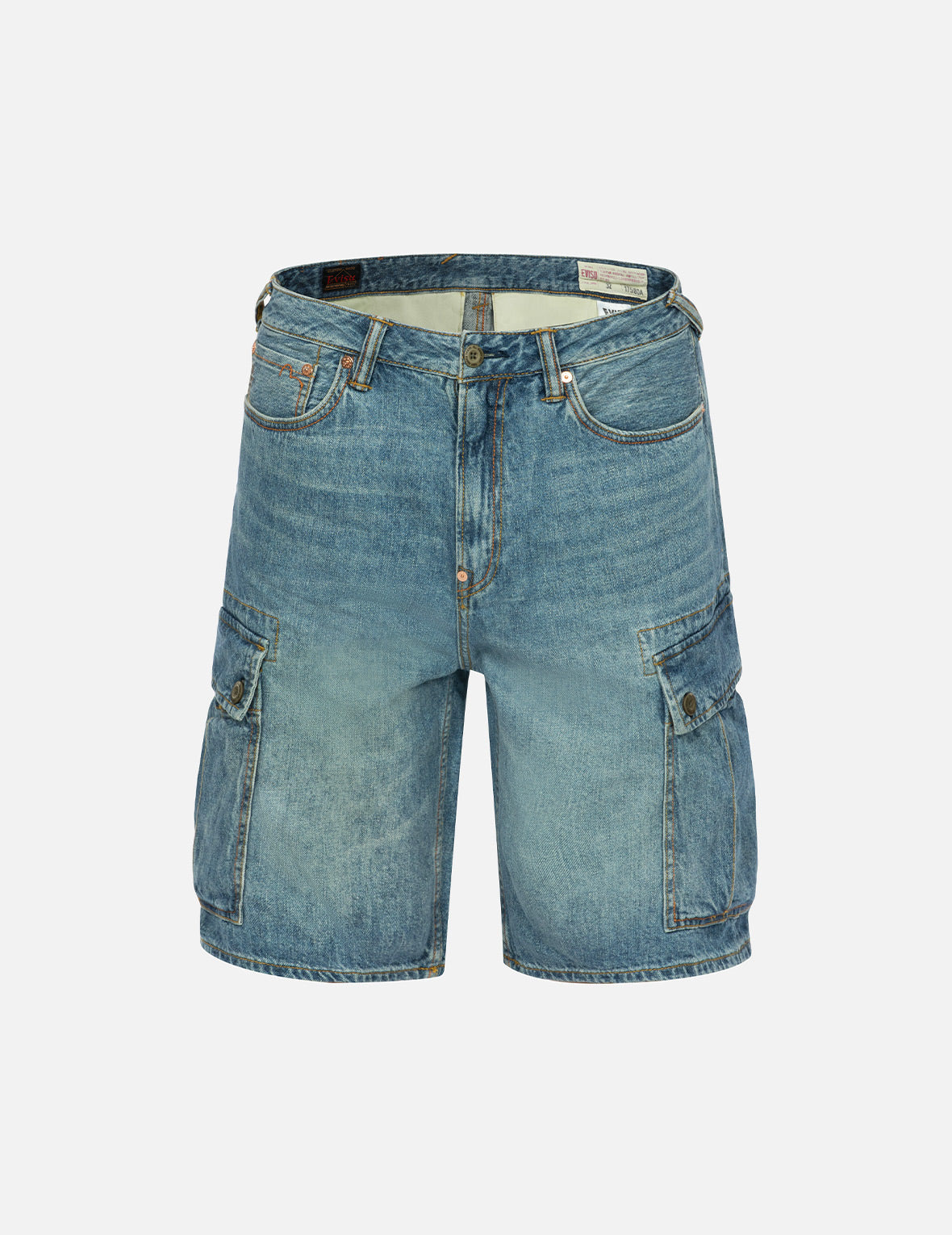 SEAGULL PRINT RELAX FIT DENIM SHORTS - 2
