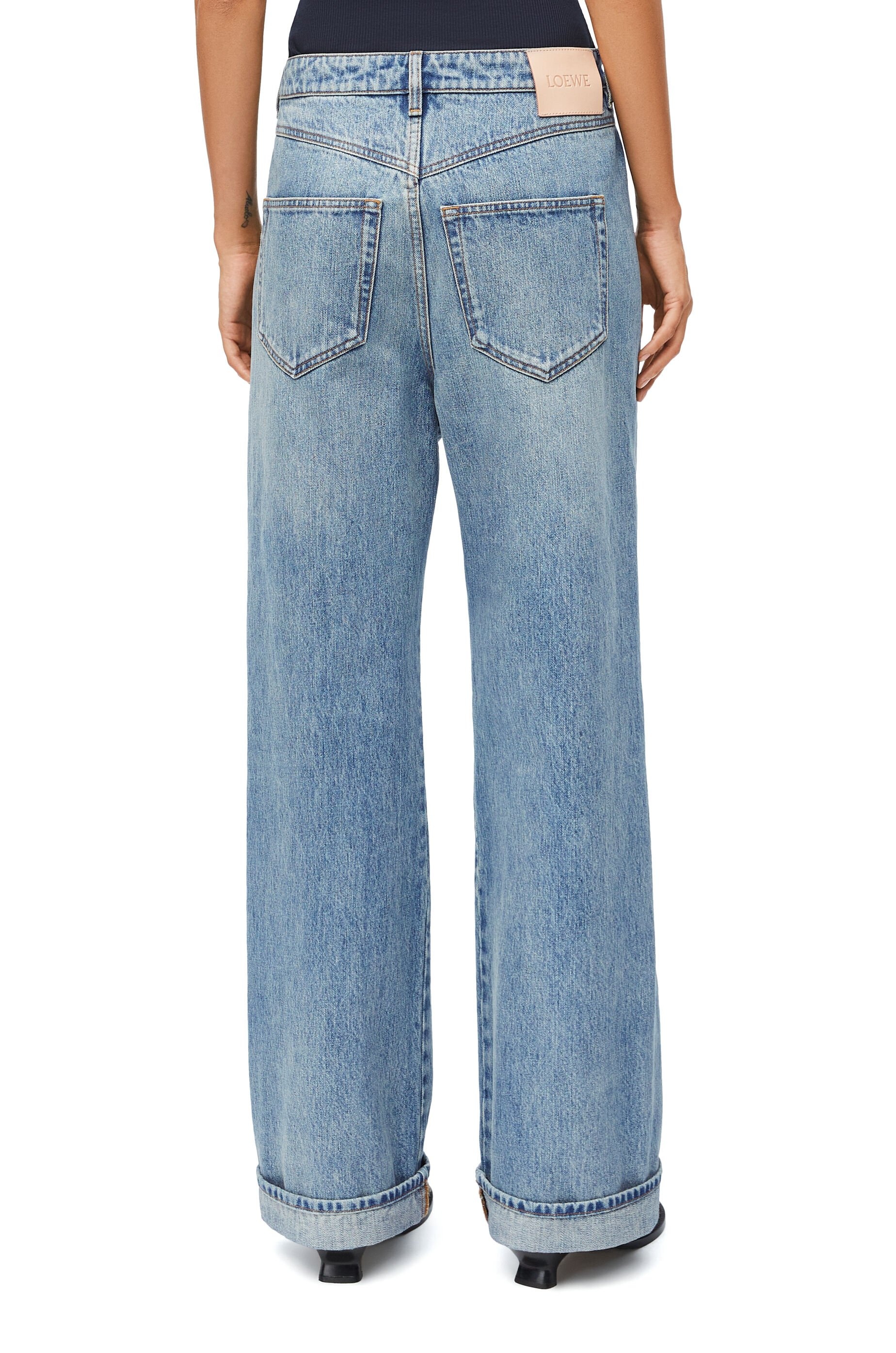 Straight leg jeans in denim - 4