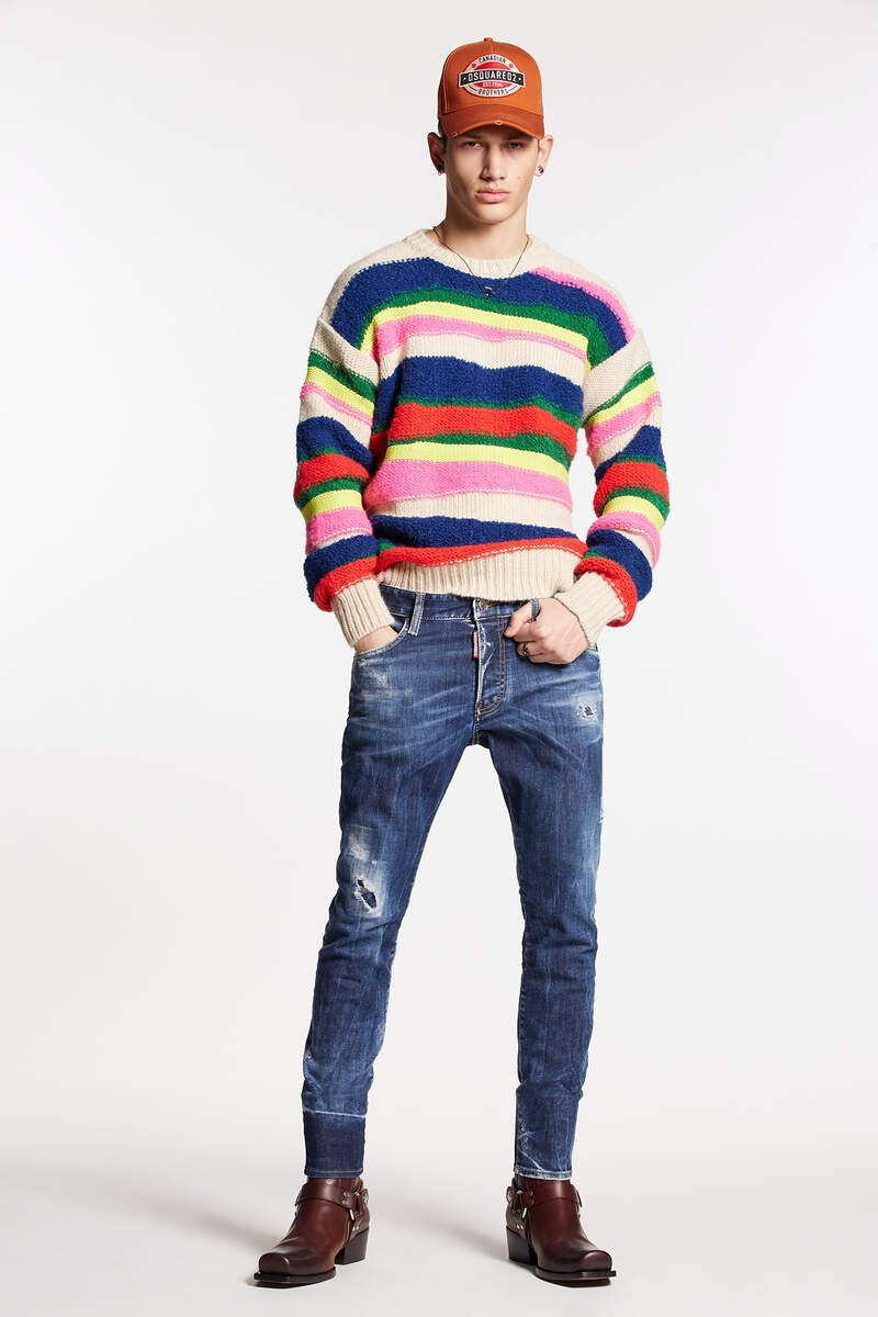 DARK SCAR WASH SUPER TWINKY JEANS - 1