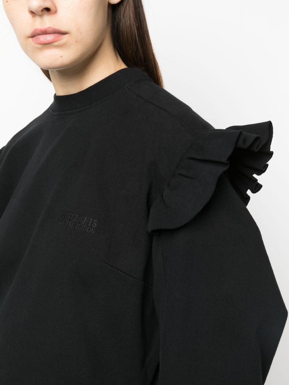 ruffle-detail midi dress - 5