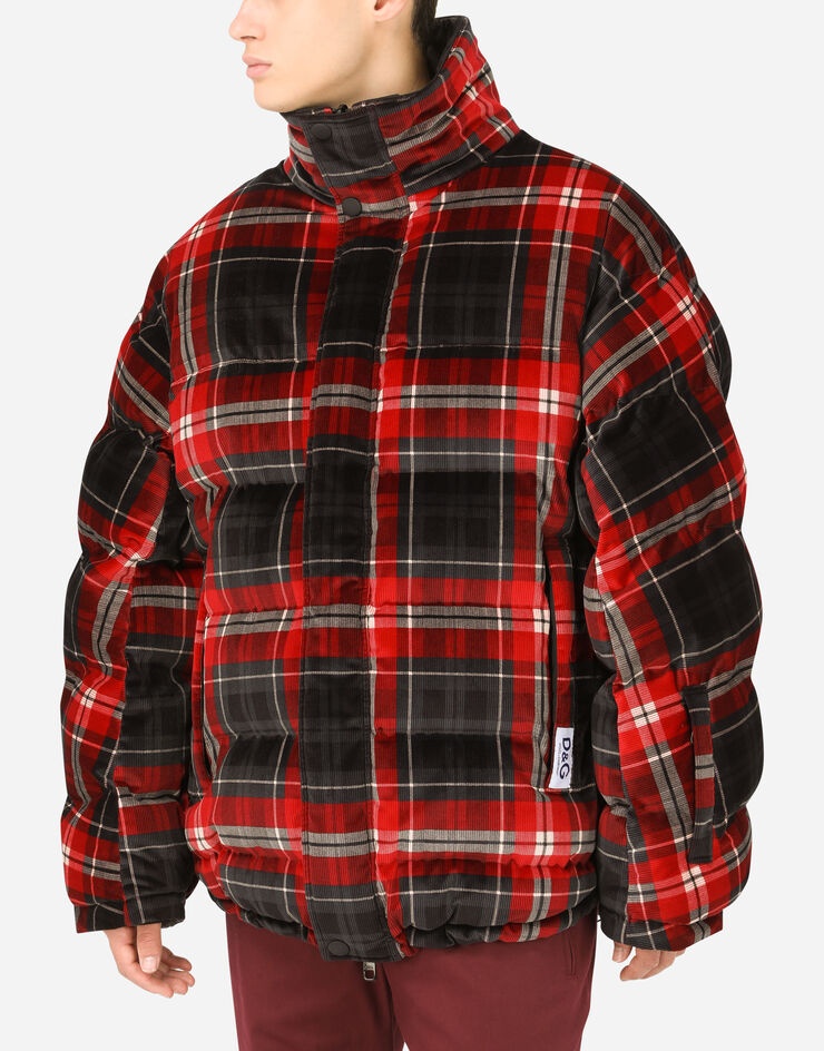 Reversible quilted check velvet jacket - 4