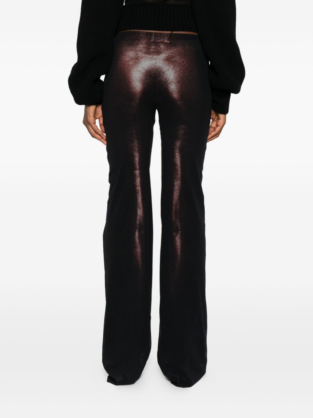 body-print mesh trousers - 4