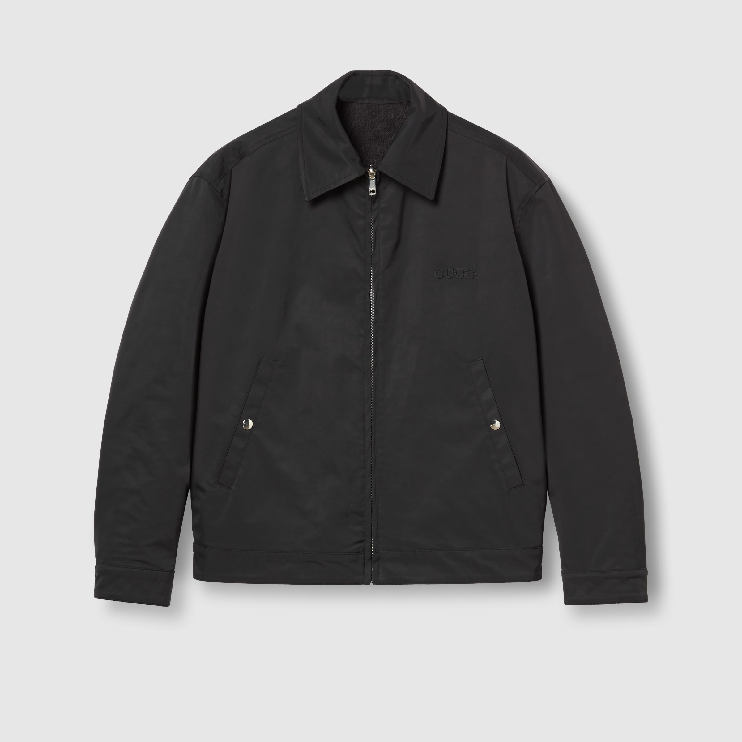 Reversible nylon and GG canvas jacket - 10