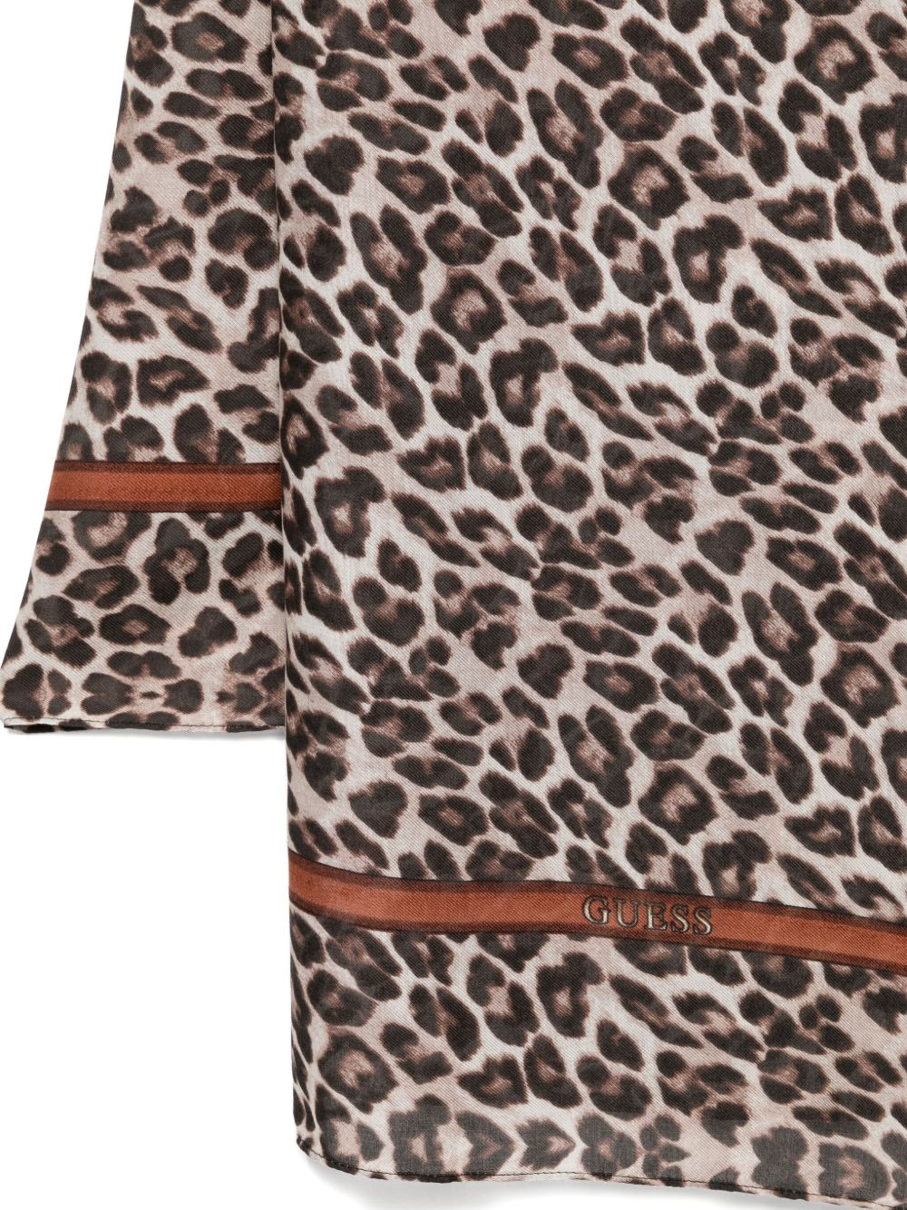 leopard-print scarf - 2